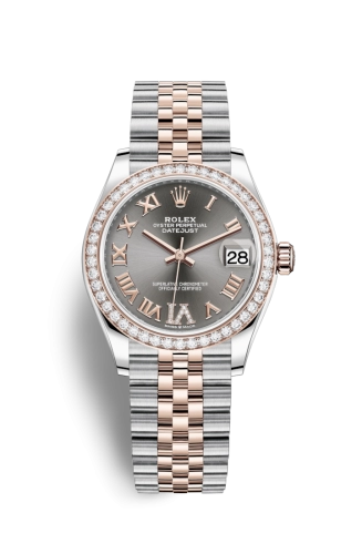 Rolex 278381rbr-0030 : Datejust 31 Stainless Steel/ Rose Gold / Diamond / Grey - Roman / Jubilee