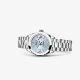 Rolex Lady-Datejust 28 Platinum Domed / President / Ice Blue Diamond