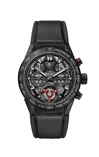 TAG Heuer CAR5A8B.FT6196 : Carrera Calibre Heuer 02T 45 Chronograph Tourbillon Titanium / Carbon / Nanograph