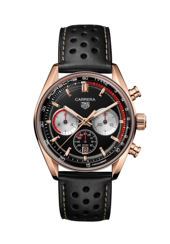 TAG Heuer CBS2043.EB0420 : Carrera Chronosprint Glass Box 42 Rose Gold / Porsche 1964