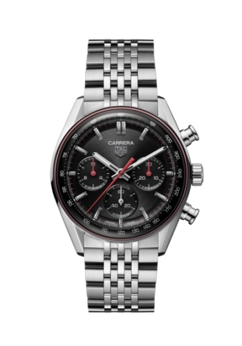 TAG Heuer CBS2114.BA0053 : Carrera Chronograph Glass Box 41 Stainless Steel / Black