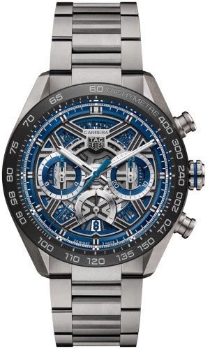 TAG Heuer CBU2081.BF0007 : Carrera Chronograph Extreme Sport Titanium - Ceramic / Blue / Bracelet