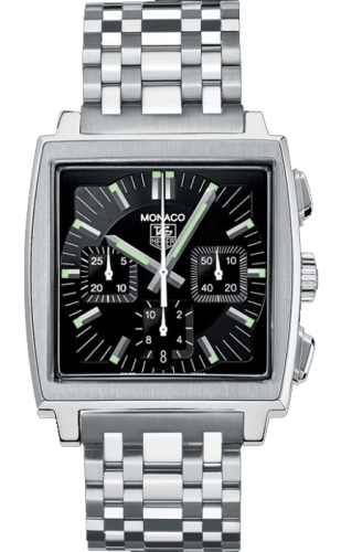 TAG Heuer CW2111.BA0780 : Monaco Calibre 17 Stainless Steel / Black / Bracelet