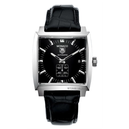 TAG Heuer WW2110.FC6177 : Monaco Calibre 6 Automatic Stainless Steel / Black / Alligator