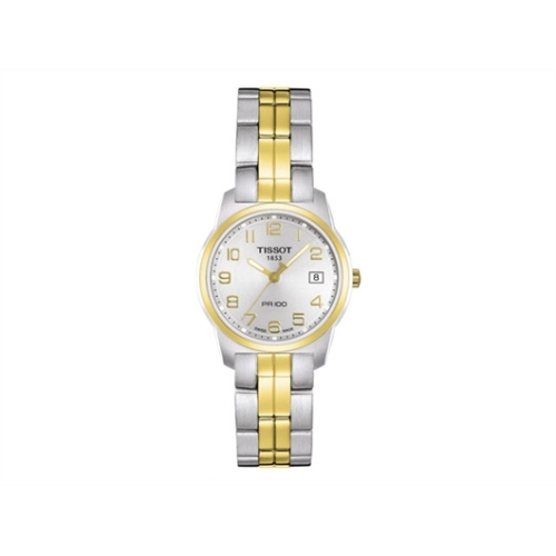 Tissot T049.210.22.032.00 : PR 100 Quartz 24.5 Stainless Steel / Yellow Gold PVD / Silver / Bracelet