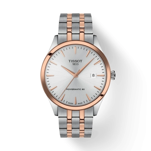 Tissot T158.407.22.031.01 : Classic Dream 40 Powermatic 80 Stainless Steel - Rose Gold / Silver / Bracelet