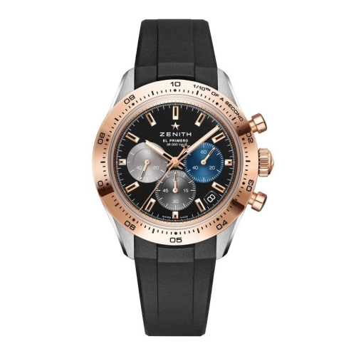 Zenith 51.3100.3600/21.R951 : Chronomaster Sport Stainless Steel - Rose Gold / Black / Rubber